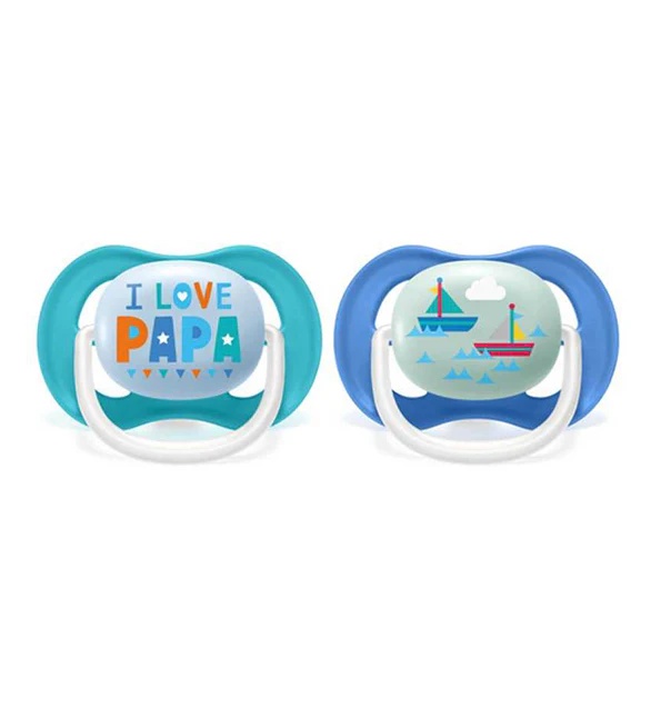 AVENT 2 SUCETTES ULTRA AIR HAPPY 6-18M  SCF080/03 - Image 2