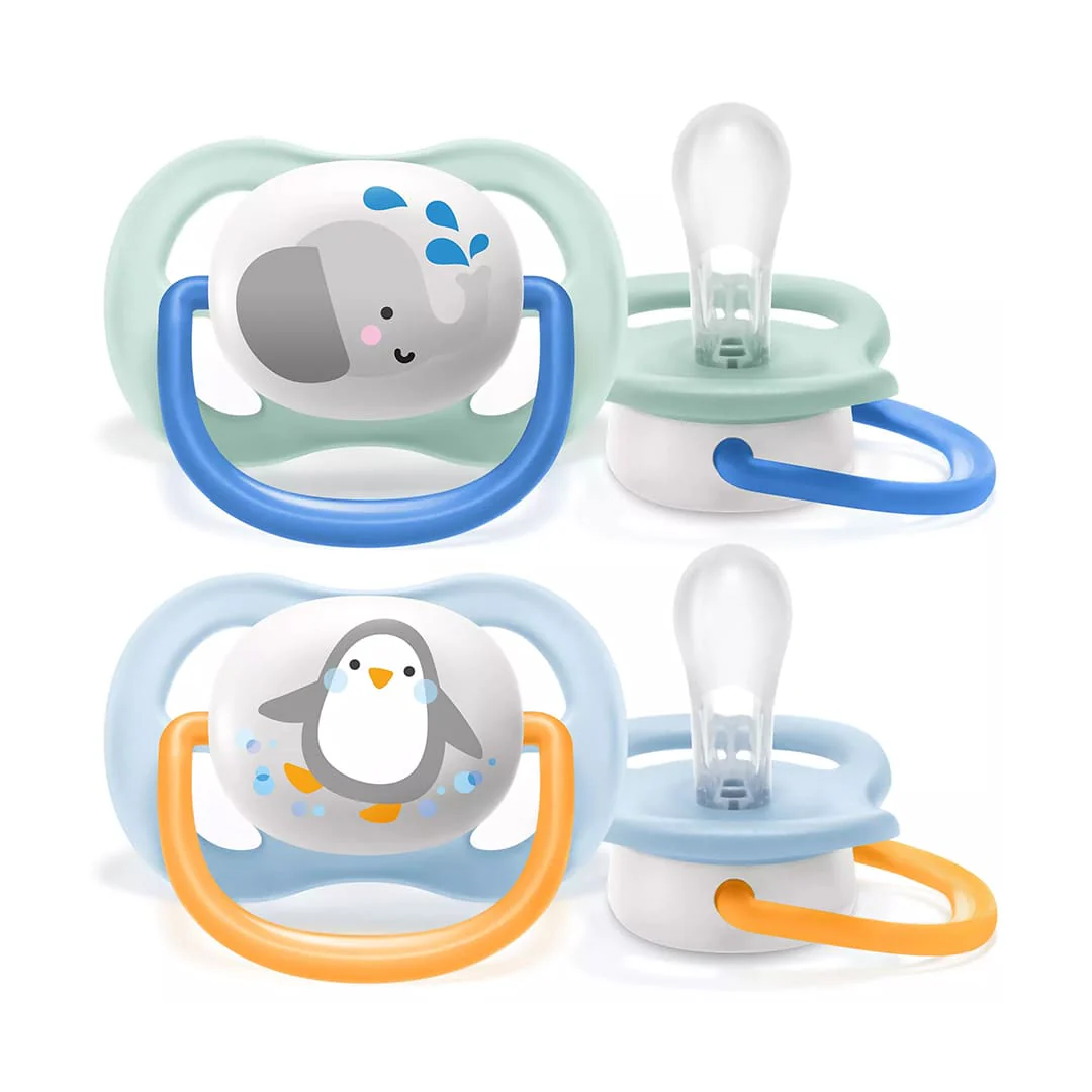 AVENT SUCETTE ORTHO 0-6M BOY ELEP/PENG - SCF080/05 - Image 2