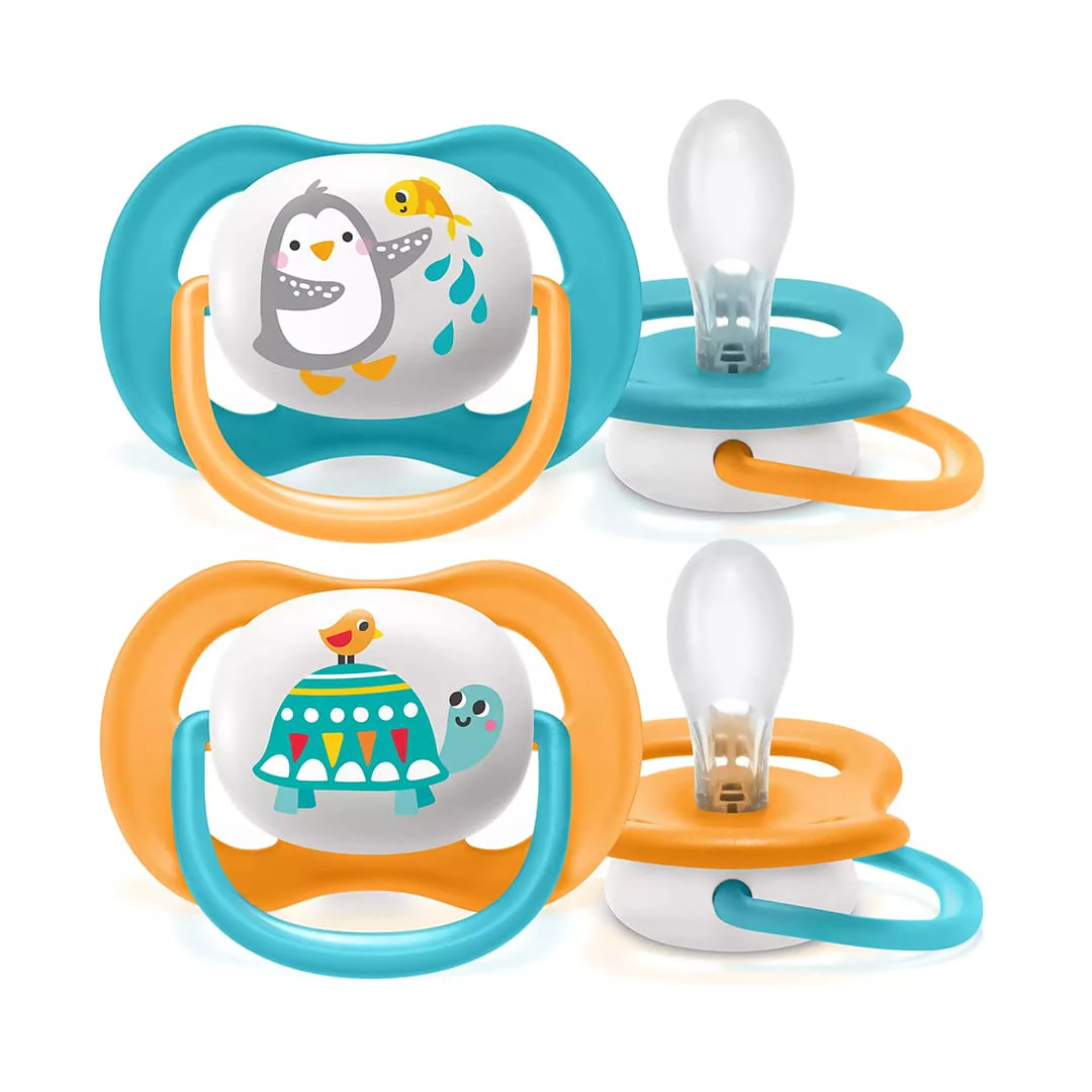AVENT SUCETTE ORTHO 6-18M BOY PENG/TURT - SCF080/07 - Image 2