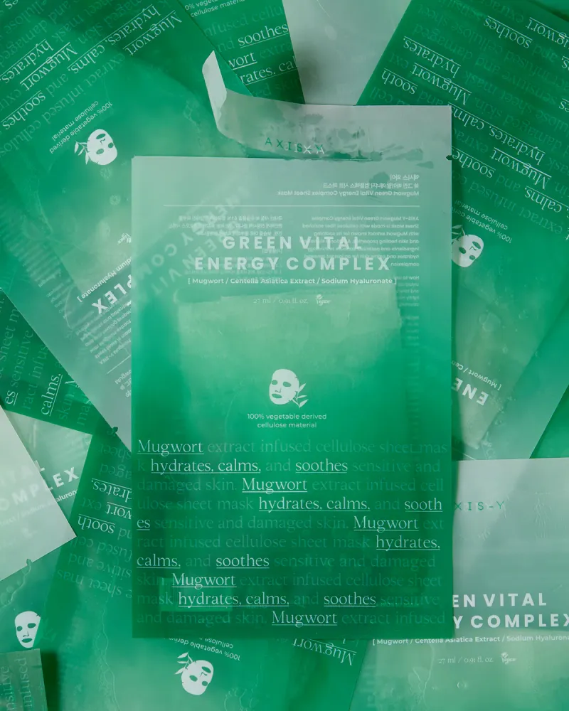 Axis-y Mugwort Green Vital Energy Complex Sheet Mask PACK DE 5 - Image 4