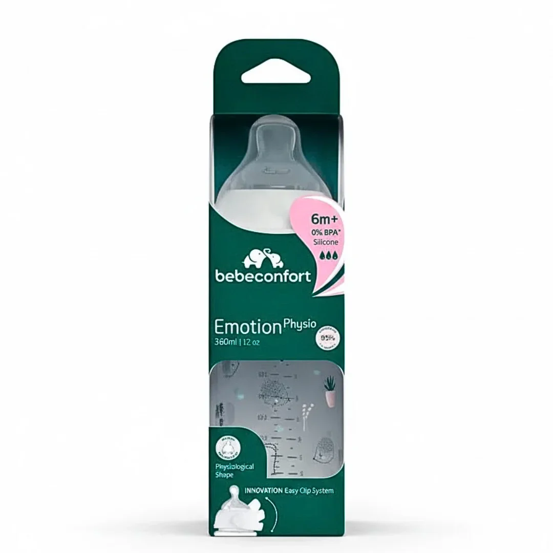 Bebe Confort Biberon Emotion Physio PP +6m 360ml Blanc Urban Garden - Image 2