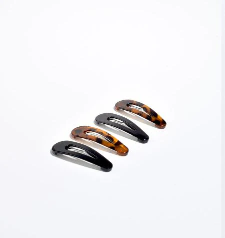 BETER Hairstyle clic clac 5,5cm 2pcs noir et 2pcs écaille (total 4pcs) 19232 - Image 2