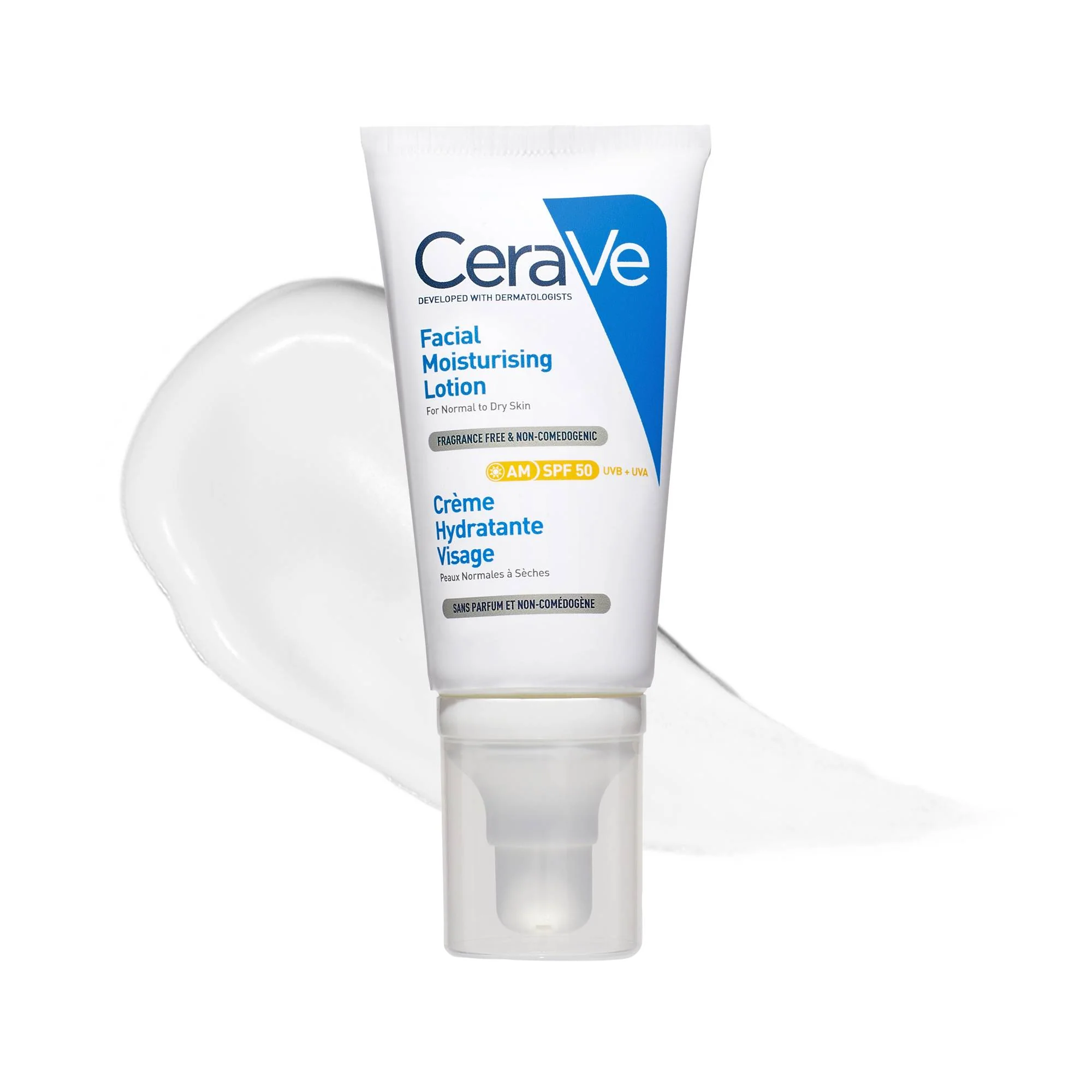 CeraVe Crème Hydratante Visage SPF 50 Peaux Normales À Sèches 52ml - Image 4