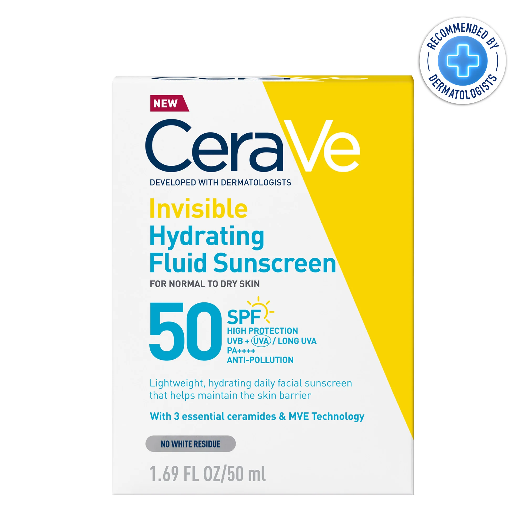 Cerave Fluide Hydratant Invisible SPF50 | Peau Normale à Sèche | 50ml - Image 4