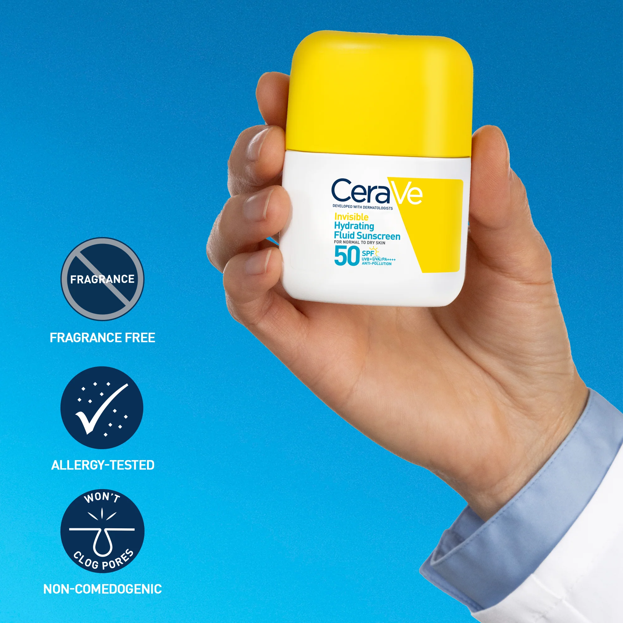 Cerave Fluide Hydratant Invisible SPF50 | Peau Normale à Sèche | 50ml - Image 8