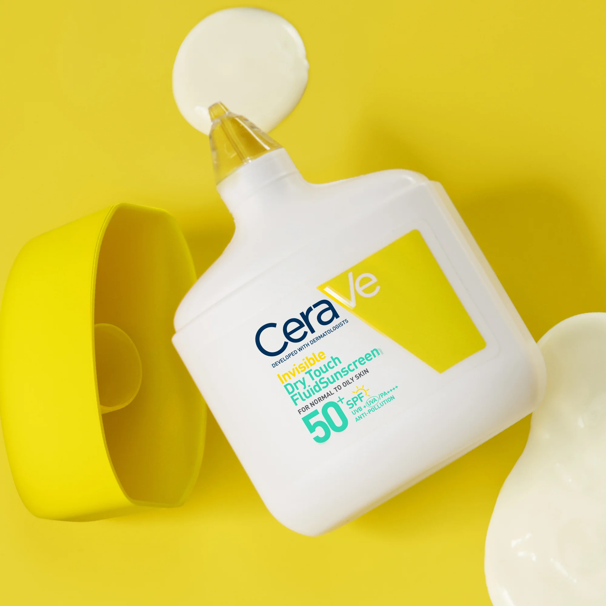 Cerave Fluide Invisible Toucher Sec SPF50+ | Peau Normale à grasses | Tendance acnéique | 50ml - Image 8