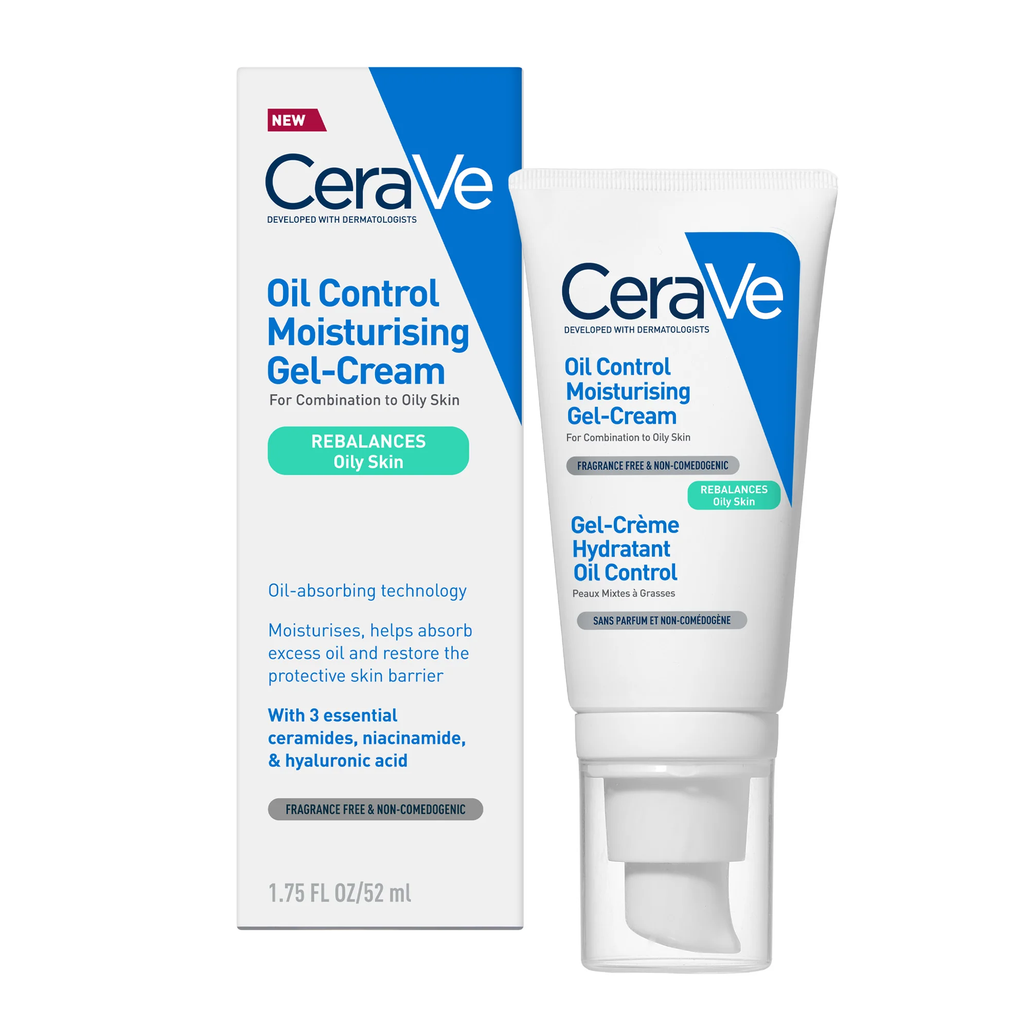 Cerave gel creme hydratant oil control peaux mixtes a grasses 52 ml - Image 2