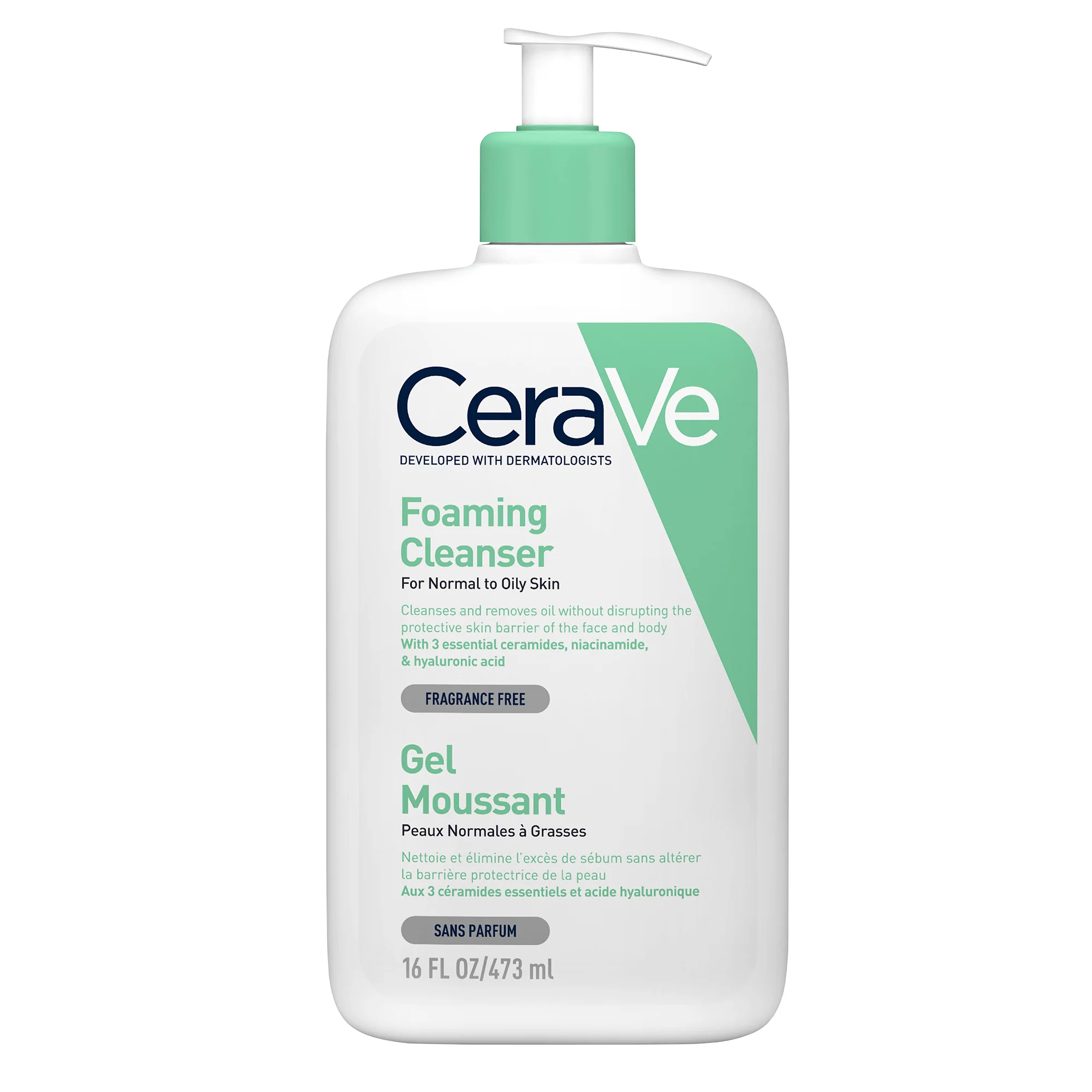 Cerave gel moussant nettoyant peau normale à grasse 473ml = Gel Moussant 20ML + Oil Control 3ml OFFERTS - Image 2