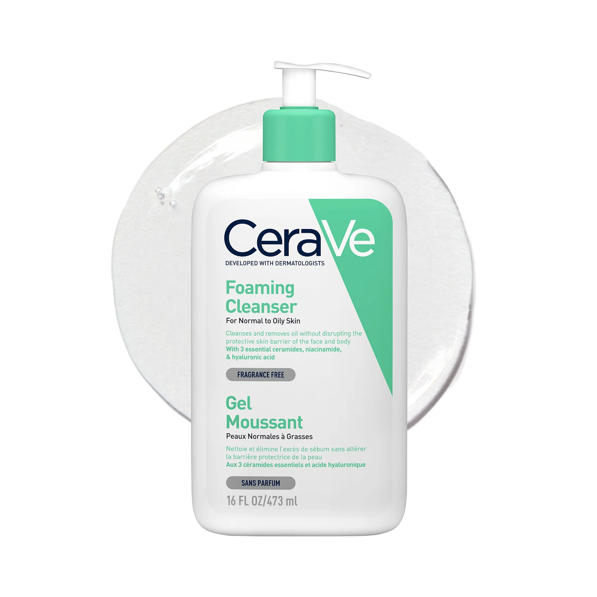 Cerave gel moussant nettoyant peau normale à grasse 473ml = Gel Moussant 20ML + Oil Control 3ml OFFERTS - Image 5