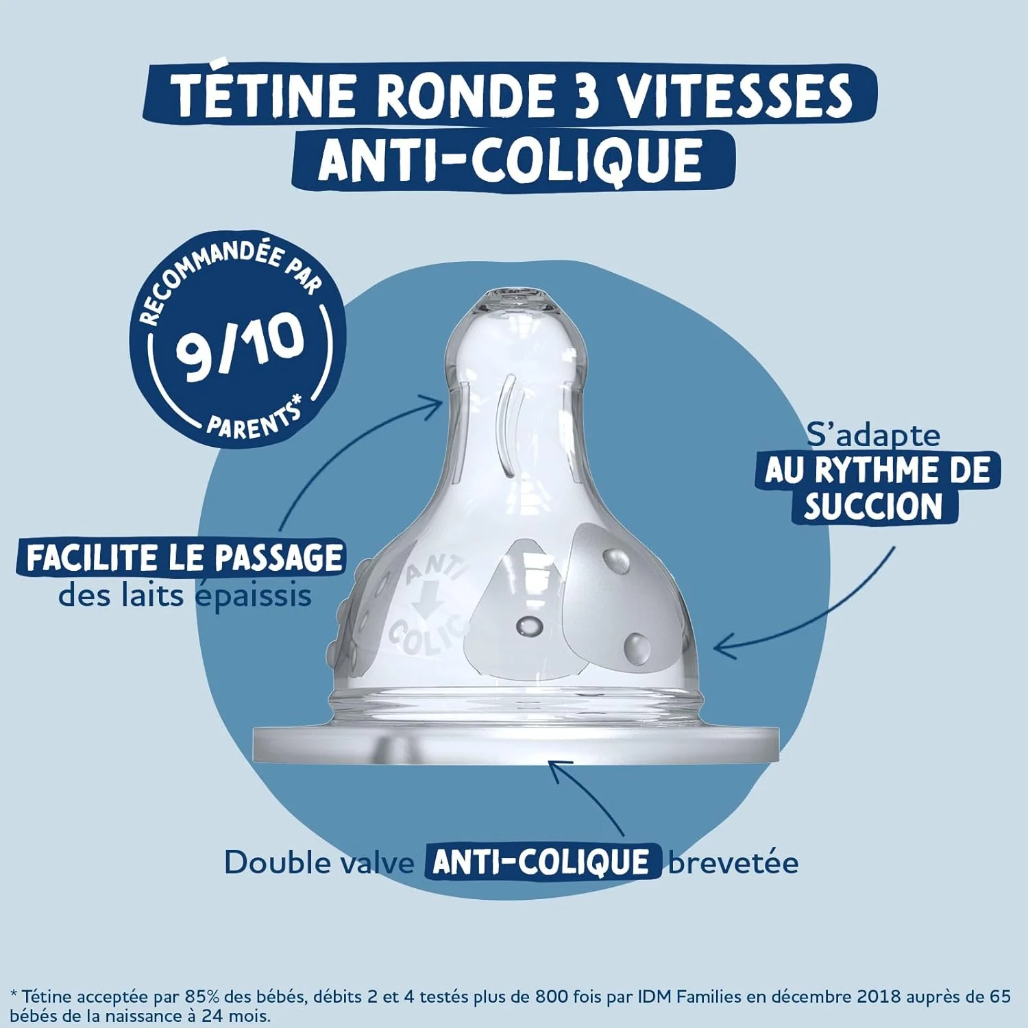 DODIE 2 TETINES INITIATION+ ANTI COLIQUE 0-6M D2 - Image 2