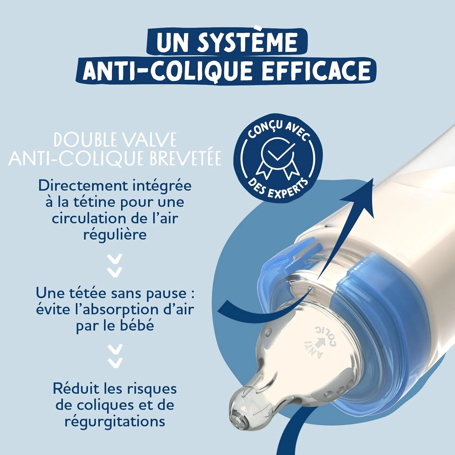 DODIE 2 TETINES INITIATION+ ANTI COLIQUE 0-6M D2 - Image 3