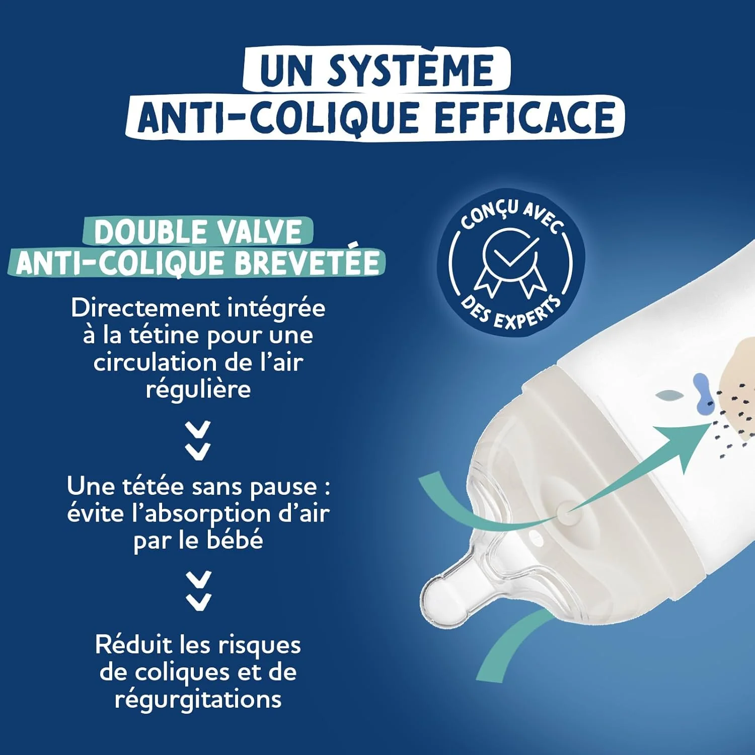 Dodie Biomimétisme Tétine multi perforée anti-colique +6 mois débit 3 - Image 3