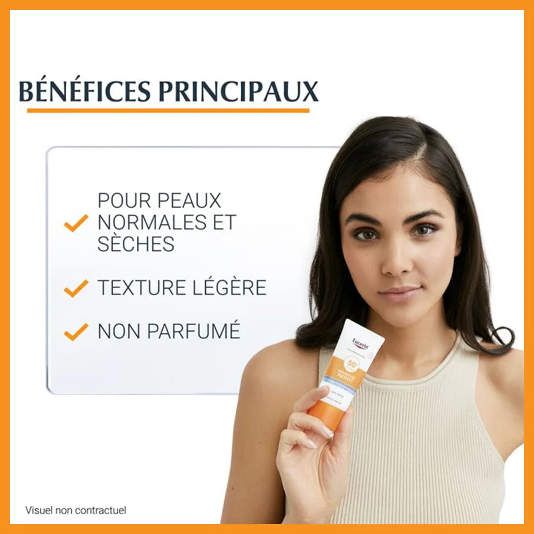 Eucerin sensitive protect sun crème spf 50+ 50ml - Image 2