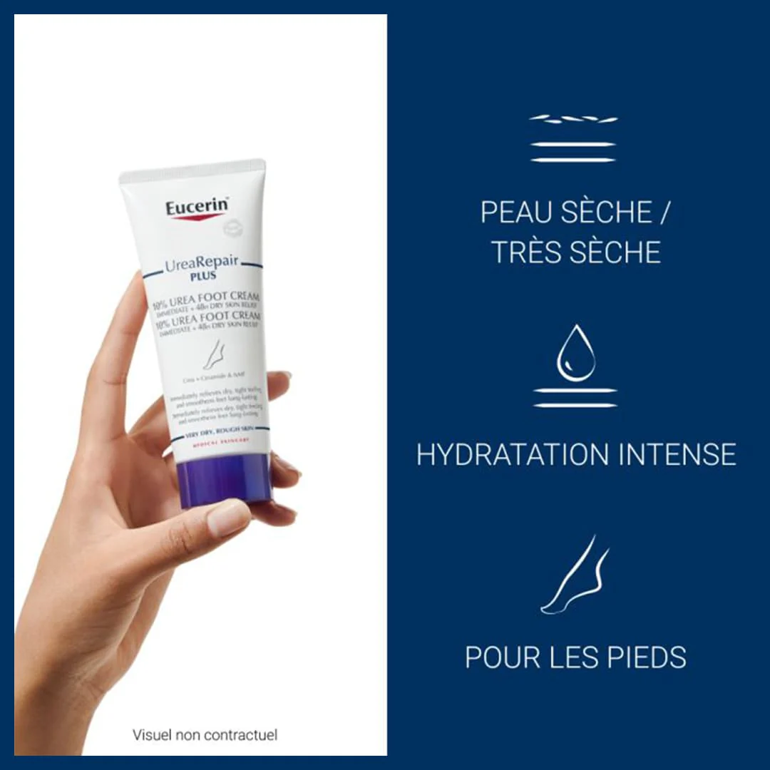 Eucerin urearepair plus crème pieds 10% d’urée 100ml - Image 2