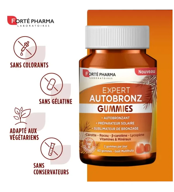 Forte Pharma EXPERT AUTOBRONZ 60 GUMMIES 3EN1 - Image 2