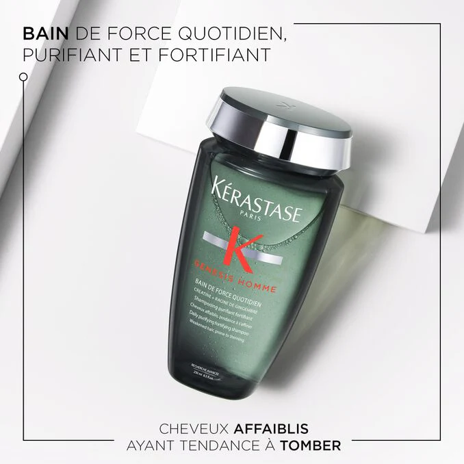 Kérastase Genesis Homme Bain de Force Quotidien 250ml – Shampooing Fortifiant Homme - Image 2