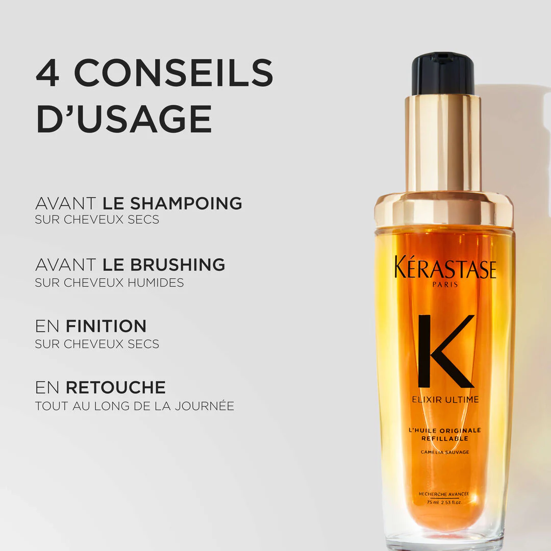 Kérastase Elixir Ultime Huile Sublimatrice Multi-Usage 75ml – Brillance Cheveux Ternes - Image 3