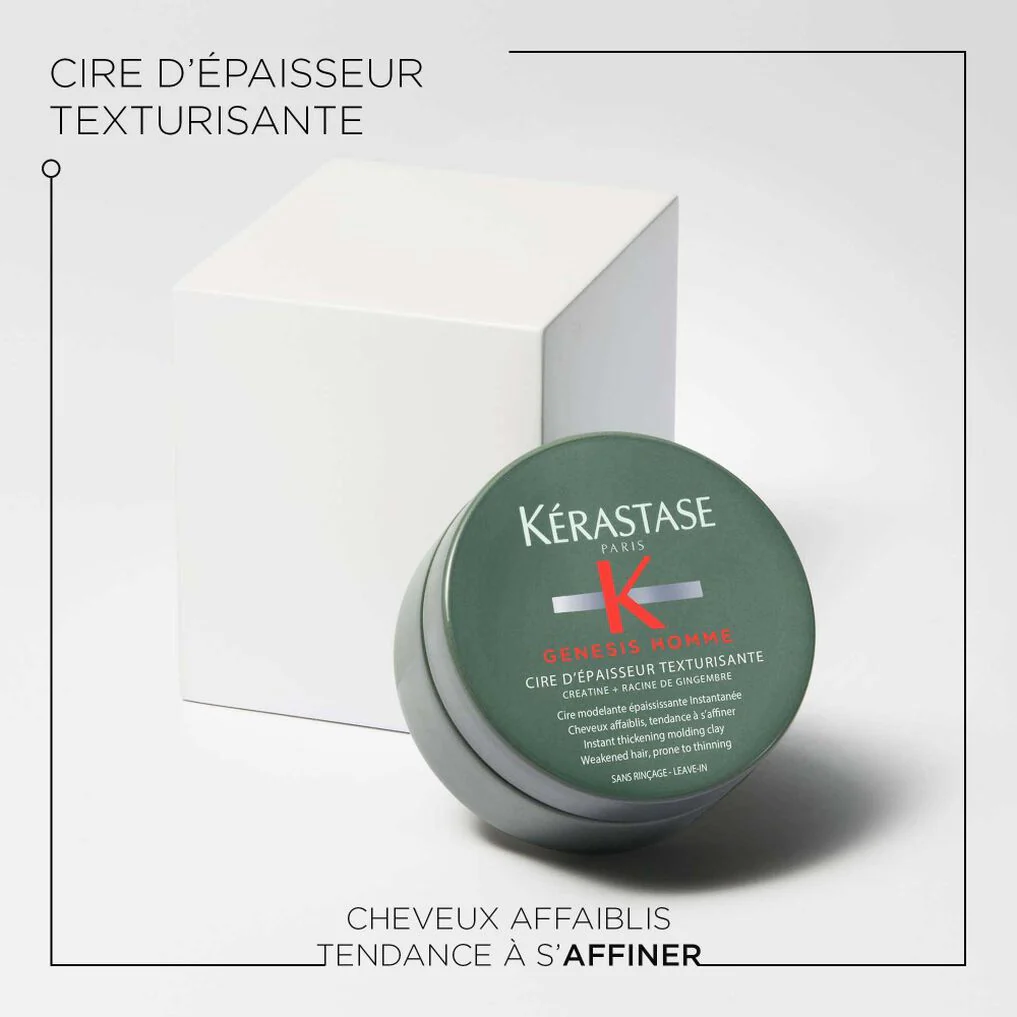 Kérastase Genesis Homme Cire d’Épaisseur Texturisante 75ml – Cire Coiffante Épaississante - Image 2