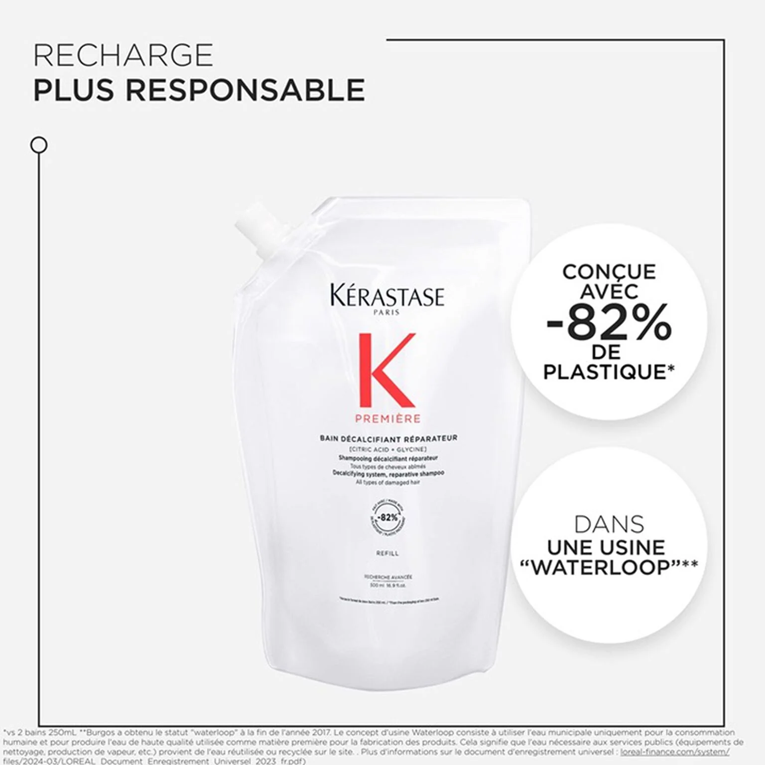 Kérastase Première Bain Décalcifiant Réparateur - Shampooing décalcifiant et réparateur Recharge 500ml - Image 3
