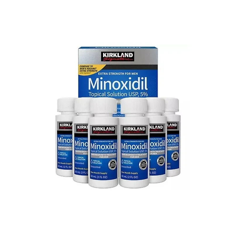 Kirkland Signature Extra Strength For Men Minoxidil 50% 6*60mL 6 mois - Image 4