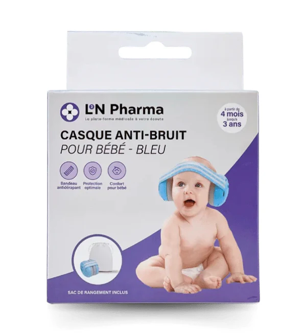 L2N Pharma Casque bébé réducteur de bruits dès 4mois Sac de rangement inclus - Image 4