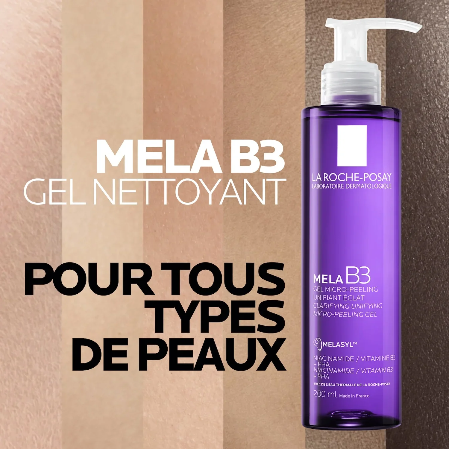 La Roche-Posay Mela B3 Clarifying Micro-Peeling Cleanser 200ml – Réduit Taches Brunes et Uniformise le Teint - Image 4