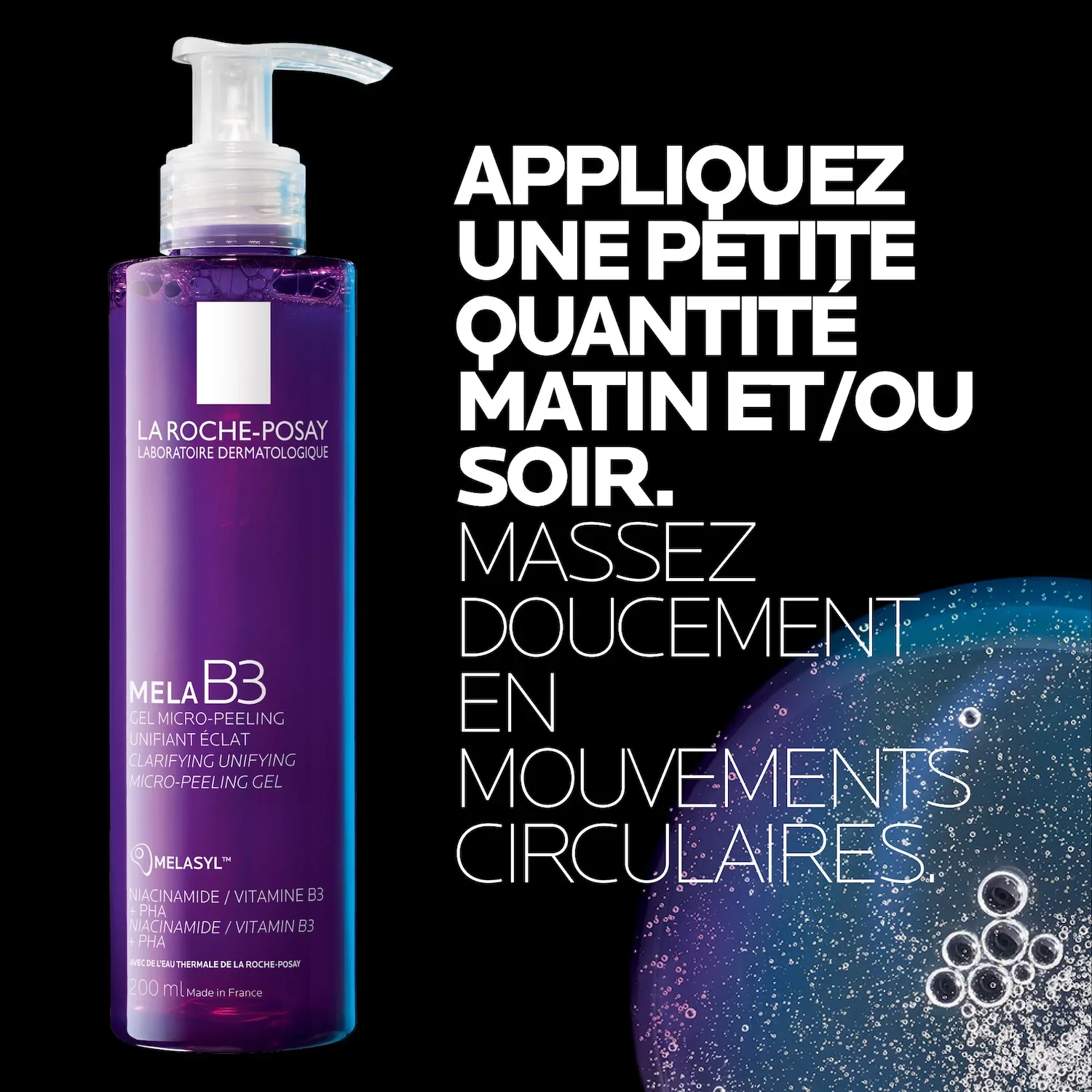La Roche-Posay Mela B3 Clarifying Micro-Peeling Cleanser 200ml – Réduit Taches Brunes et Uniformise le Teint - Image 9