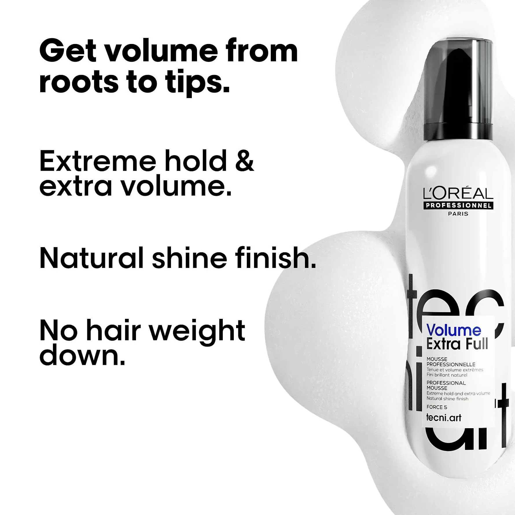 L'Oréal Professionnel TECNI ART FULL VOLUME EXTRA MOUSSE VOLUME 250 ML - Image 4
