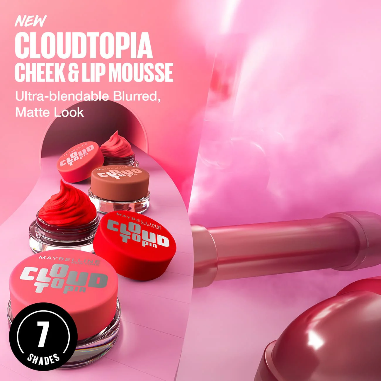 MAYBELLINE NEW YORK BLUSH CLOUDTOPIA CHEEK & LIP MOUSSE ENCHANTED MAUVE 08 - Image 11