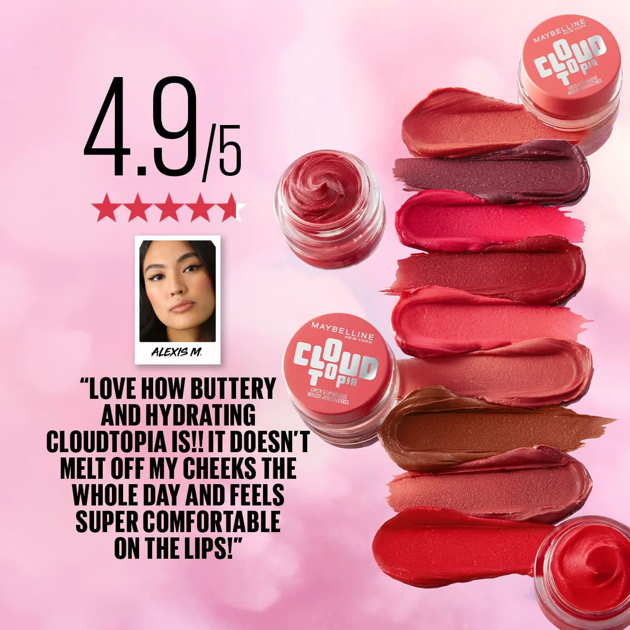 MAYBELLINE NEW YORK BLUSH CLOUDTOPIA CHEEK & LIP MOUSSE ENCHANTED MAUVE 08 - Image 15
