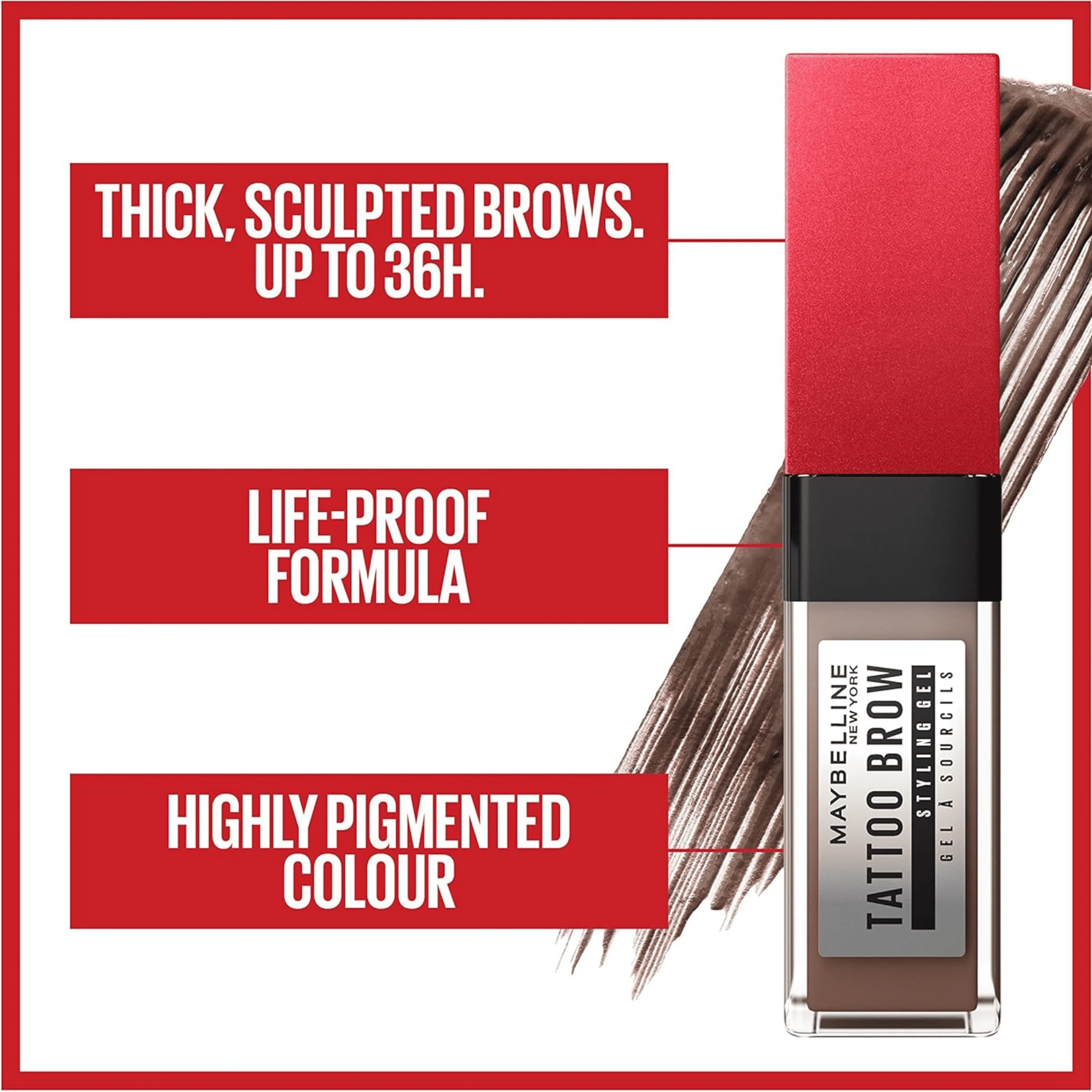 Maybelline New York - Tattoo Brow 3D Gel - Medium Brown - Image 4