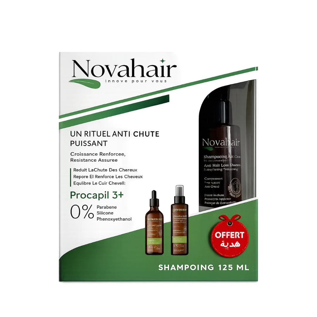 NOVAHair  Pack Anti-Chute- Huile + Lotion = Shampoing OFFERT - Image 3