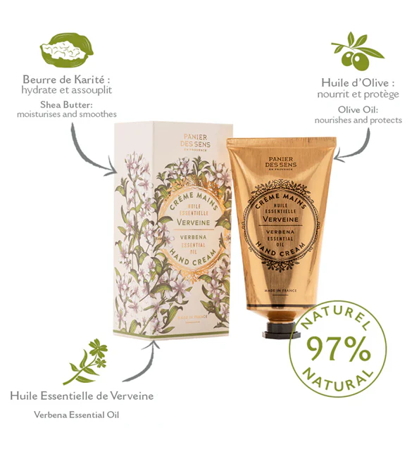 PANIER DES SENS CREME MAINS HUILE ESSENTIELLE VERVEINE 75 ML - Image 2