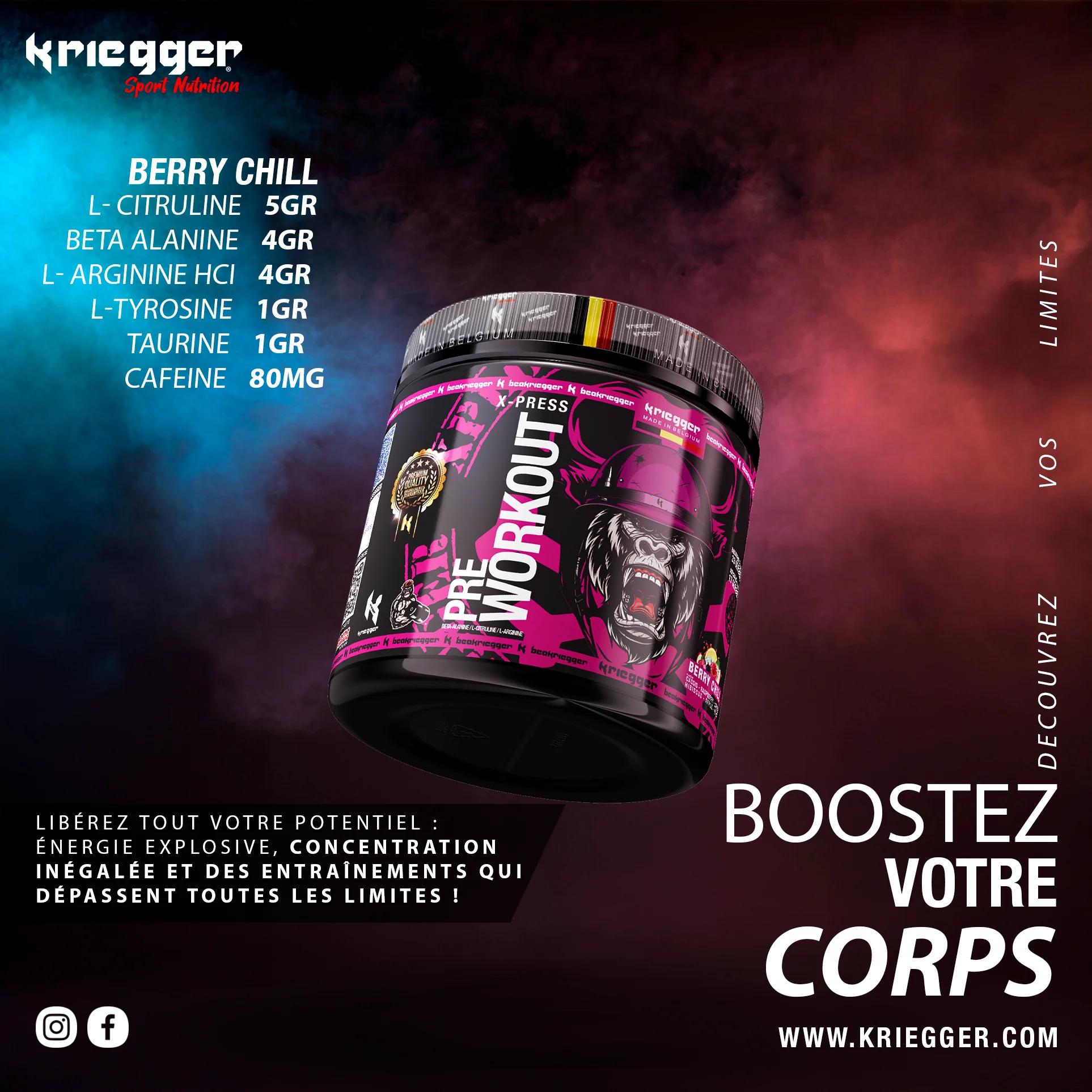 Kriegger PRE WORKOUT X-PRESS 300g - Image 3
