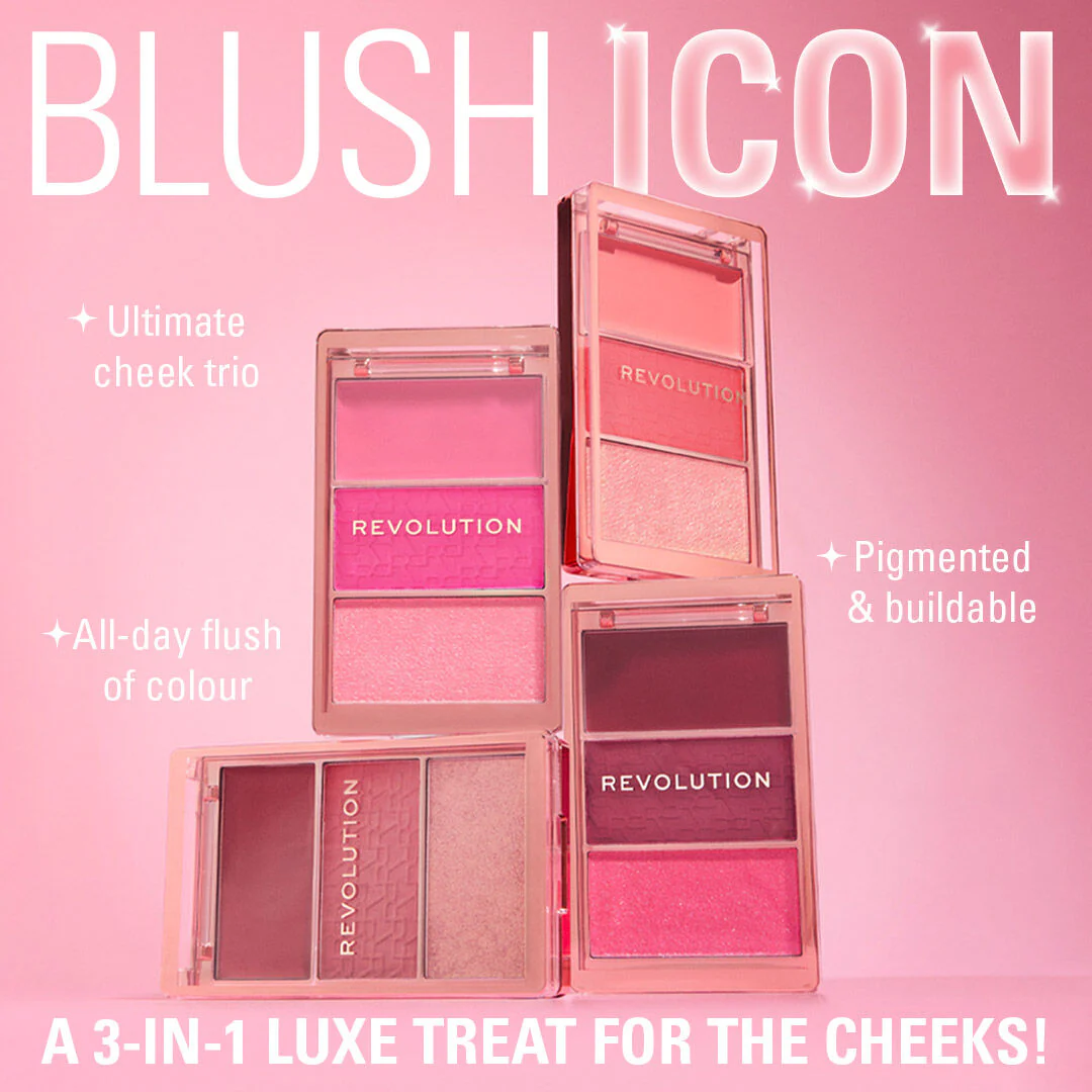 Revolution Blush Icon Palette Hot Pink Flag - Image 7