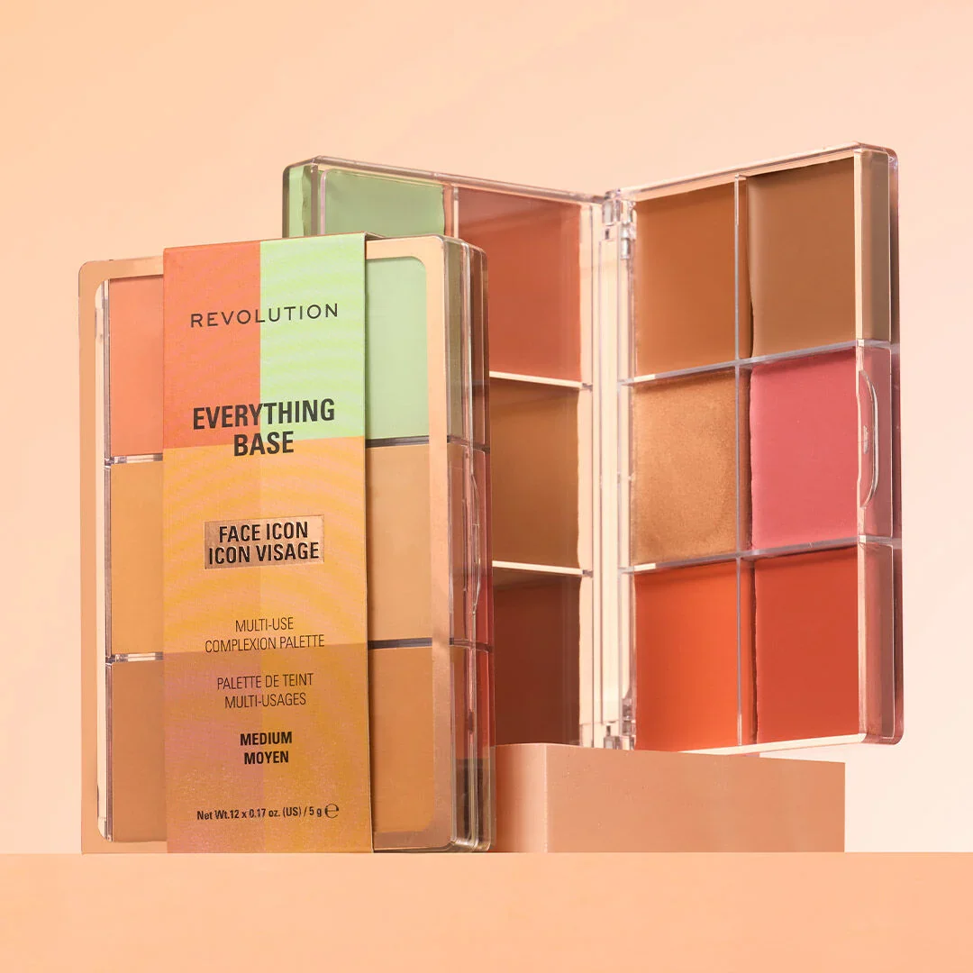 Revolution Everything Base Face Icon Complexion Palette Medium - Image 5