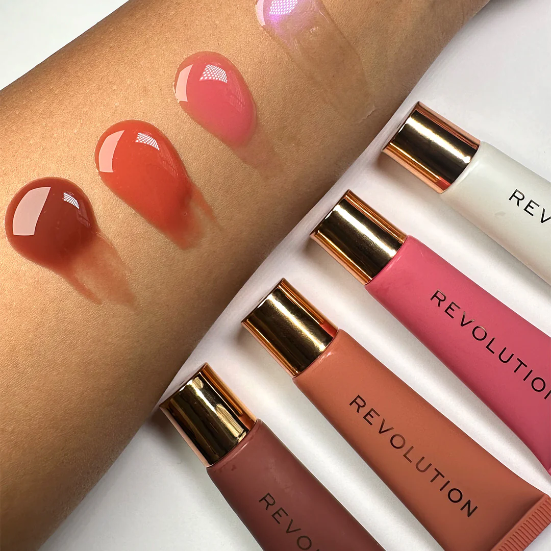 Revolution Juicy Peptide Lip Balm Nude Latte - Image 4
