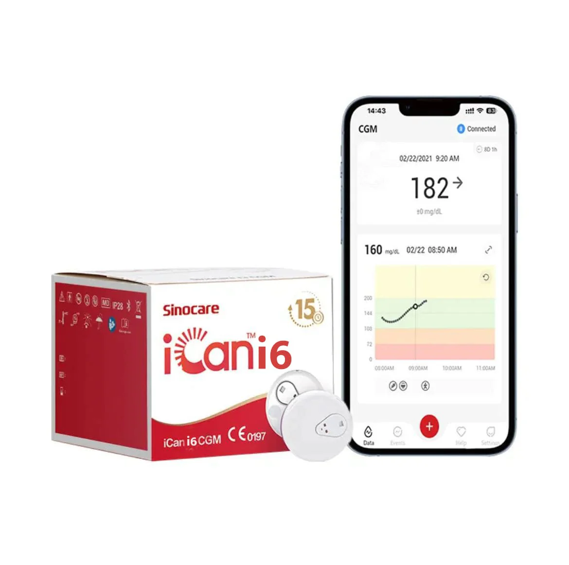 SINOCARE ICAN I6 CGM SYSTEME DE SURVEILLANCE CONTINU - Image 2