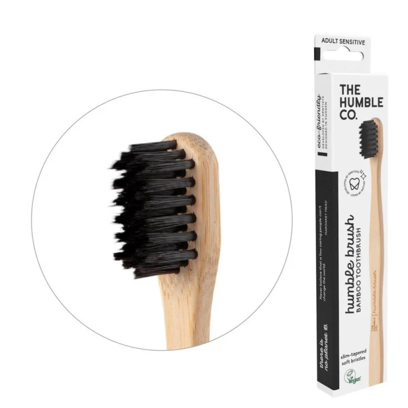 THE HUMBLE BROSSE A DENTS NOIRE BAMBOU ADULTE DENTS SENSIBLES - Image 2