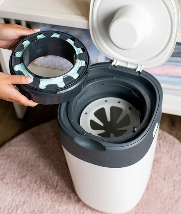 TOMMEE TIPPEE POUBELLE À COUCHES ANTI-ODEUR TWIST & CLICK- BLANC - Image 5